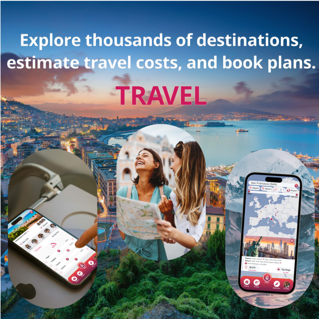 Compare destinations with real-cost data on flights, lodging, transportation, food and activities, and even get reminders to save, so you have what you need before your trip. 