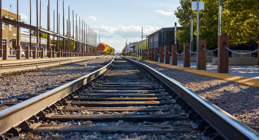 Farmers’ Market stalls in Santa Fe Railyard