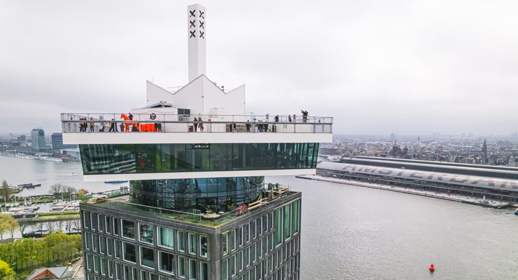 Amsterdam skyline seen from the A'DAM Lookout tower