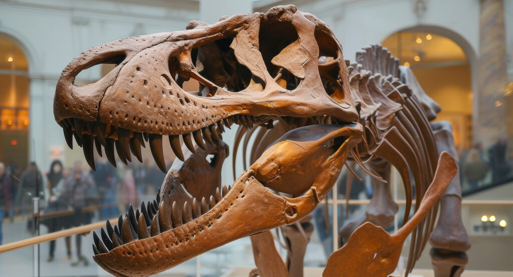 Dinosaur exhibit inside the Field Museum of Natural History