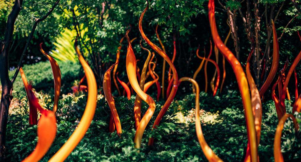 Chihuly Garden colorful glass art installations in Seattle