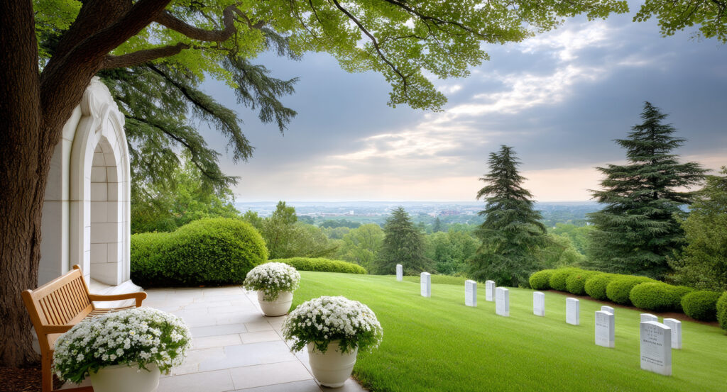 Arlington National Cemetery graves and memorial grounds in Washington, DC