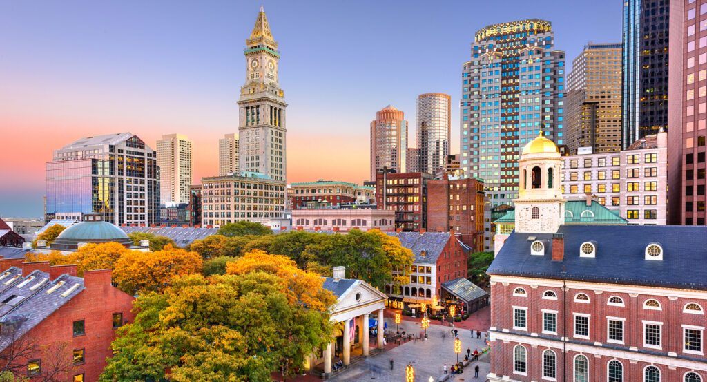 Historic Faneuil Hall marketplace in downtown Boston