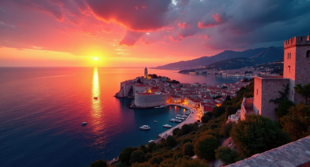 Fort Lovrijenac overlooking Dubrovnik and Adriatic Sea