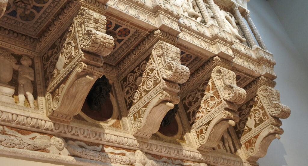 Intricate Renaissance sculptures at Opera del Duomo Florence