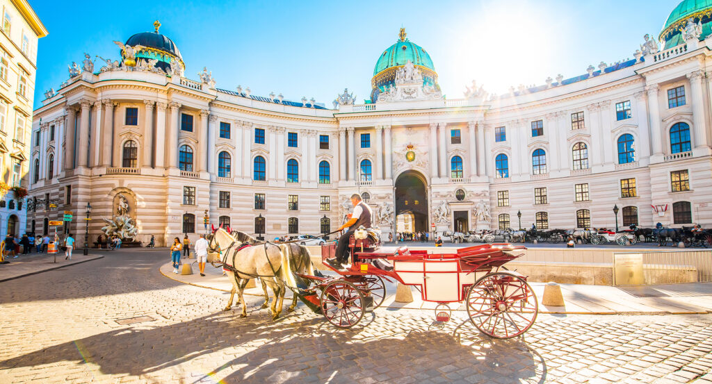 Hofburg Palace Vienna with domed roof in sunlight
