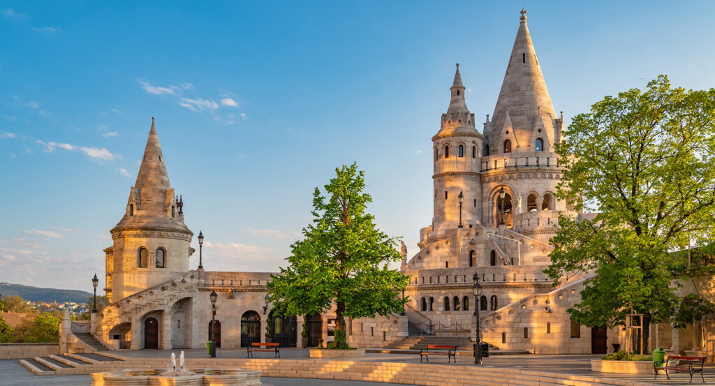 Neo-Romanesque Fisherman’s Bastion with panoramic views of Budapest