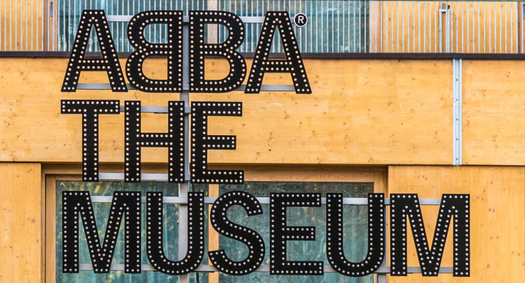 ABBA The Museum facade on Djurgården island in Stockholm