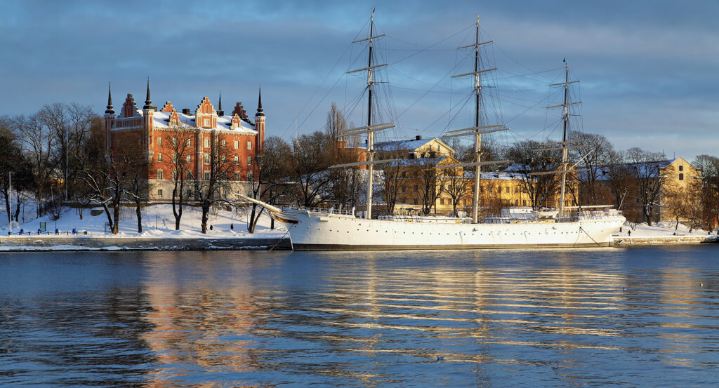 The af Chapman ship moored at Skeppsholmen in Stockholm