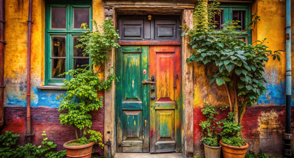 Street art and vibrant walls in Freetown Christiania Copenhagen