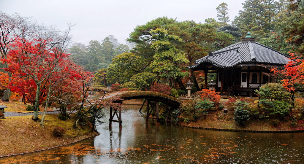 Autumn colors surrounding Katsura Imperial Villa in Kyoto