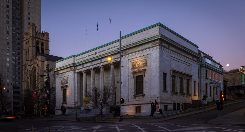 Architectural details of the Montreal Museum of Fine Arts in Montreal