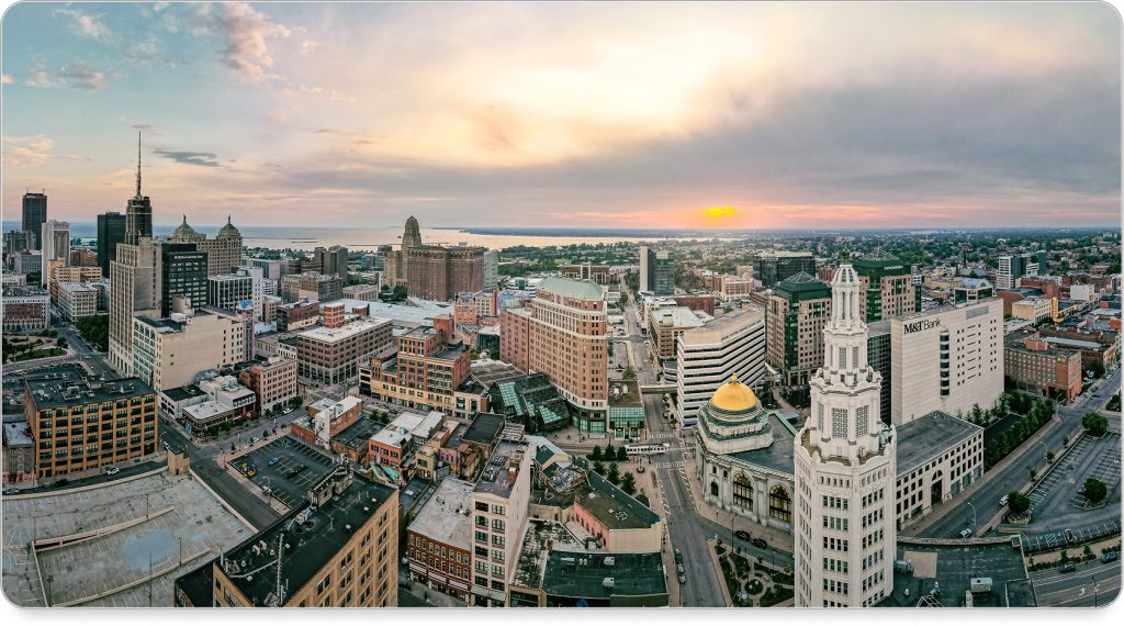 Cozy hotel room in Buffalo near downtown waterfront