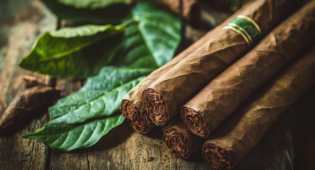 A cigar artisan hand-rolling tobacco inside a traditional Ybor City workshop.