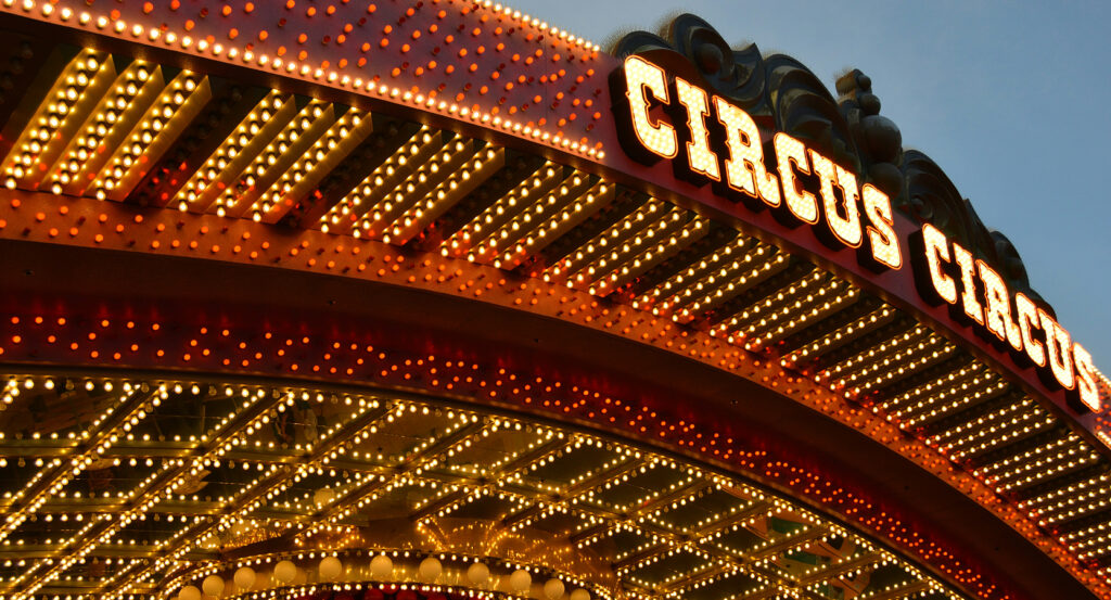 Circus Circus Adventuredome rides under glass dome in Las Vegas