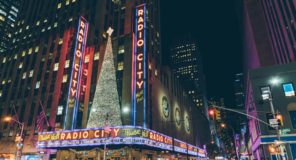 Radio City Music Hall stage show with dancers performing