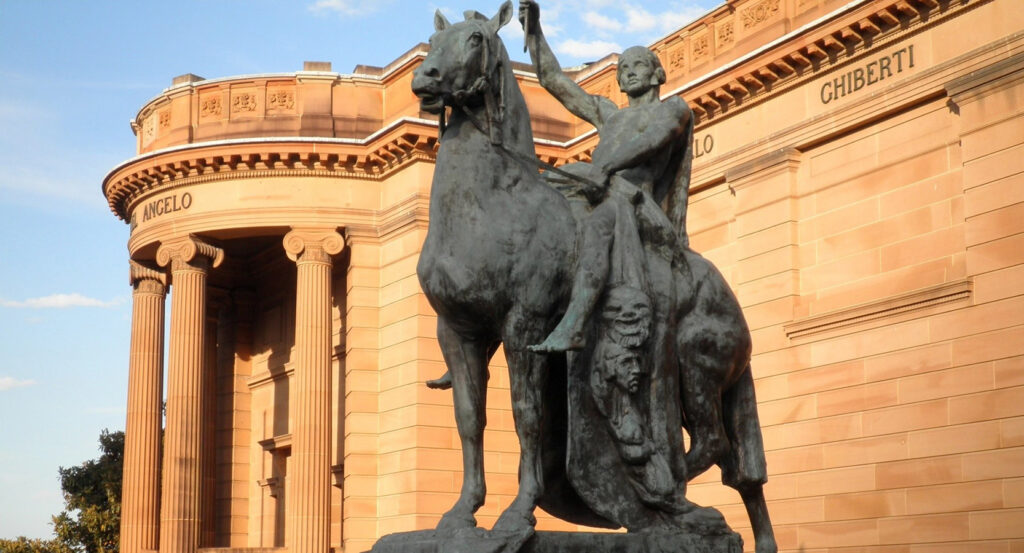 Bronze statue at the Art Gallery of New South Wales in Sydney