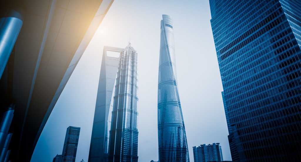 View of Shanghai World Financial Center in Pudong district