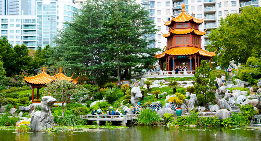 Traditional Chinese architecture at Sydney's Garden of Friendship