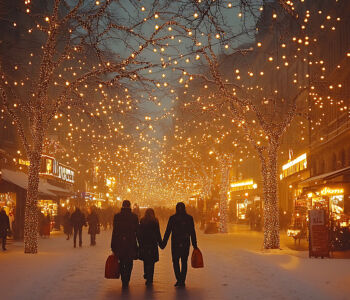 Zurich’s Bahnhofstrasse glowing with festive lights