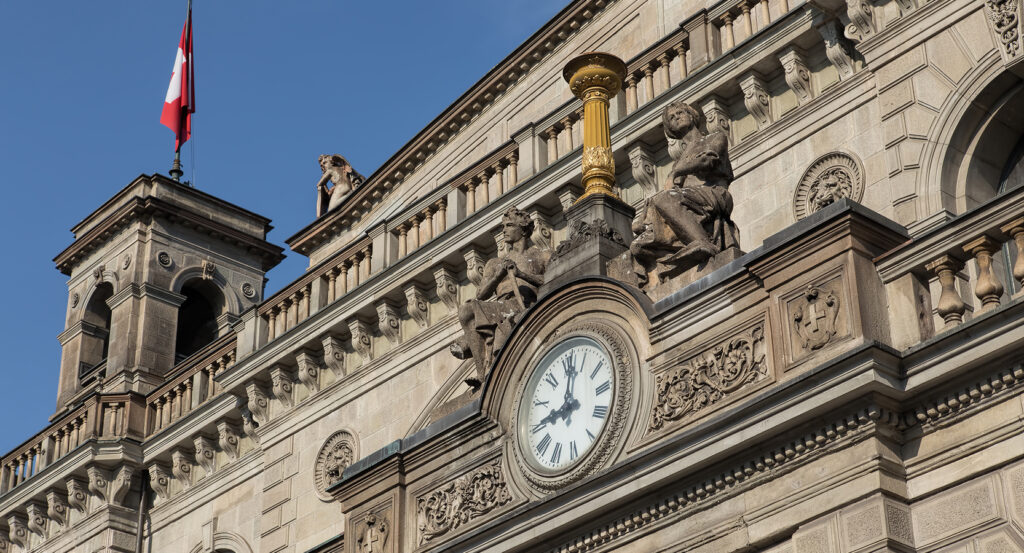 Exterior of Zurich Hauptbahnhof main train station