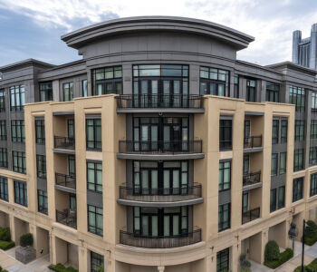 Luxury residential architecture in Buckhead Village surrounded by upscale Atlanta city living.
