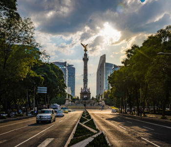 Paseo de la Reforma with the Angel of Independence in Mexico City